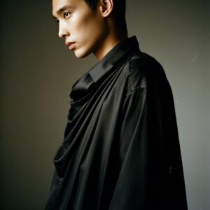 Draped Silk Overshirt