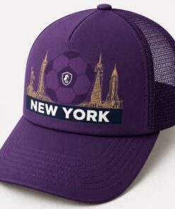 Purple New York Soccer Skyline Trucker Cap