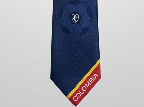 BLAZAN Colombia Soccer Heritage Necktie