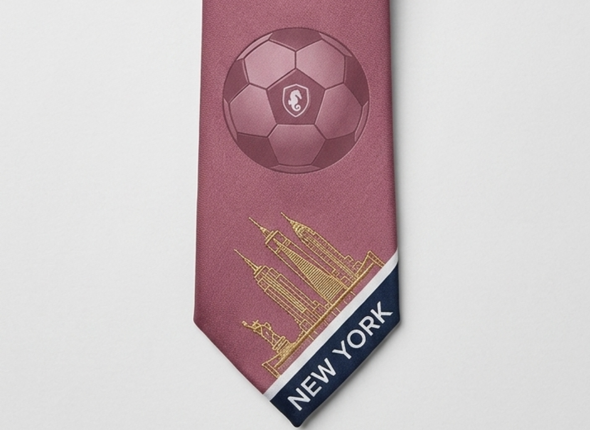 Premium New York Soccer Luxury Woven Tie