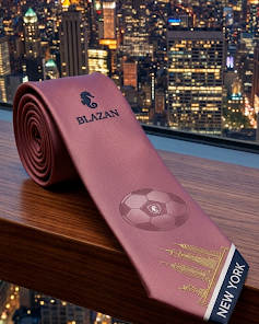 Alternative view of Premium New York Soccer Luxury Woven Tie